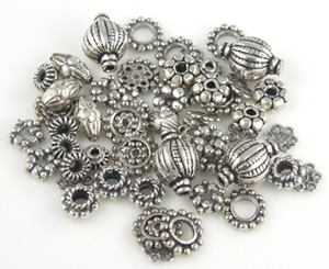 sterling silver bali bead mix