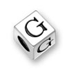 Sterling Silver Alphabet Letter Beads G