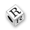 Sterling Silver 4.5mm Alphabet Letter Bead R